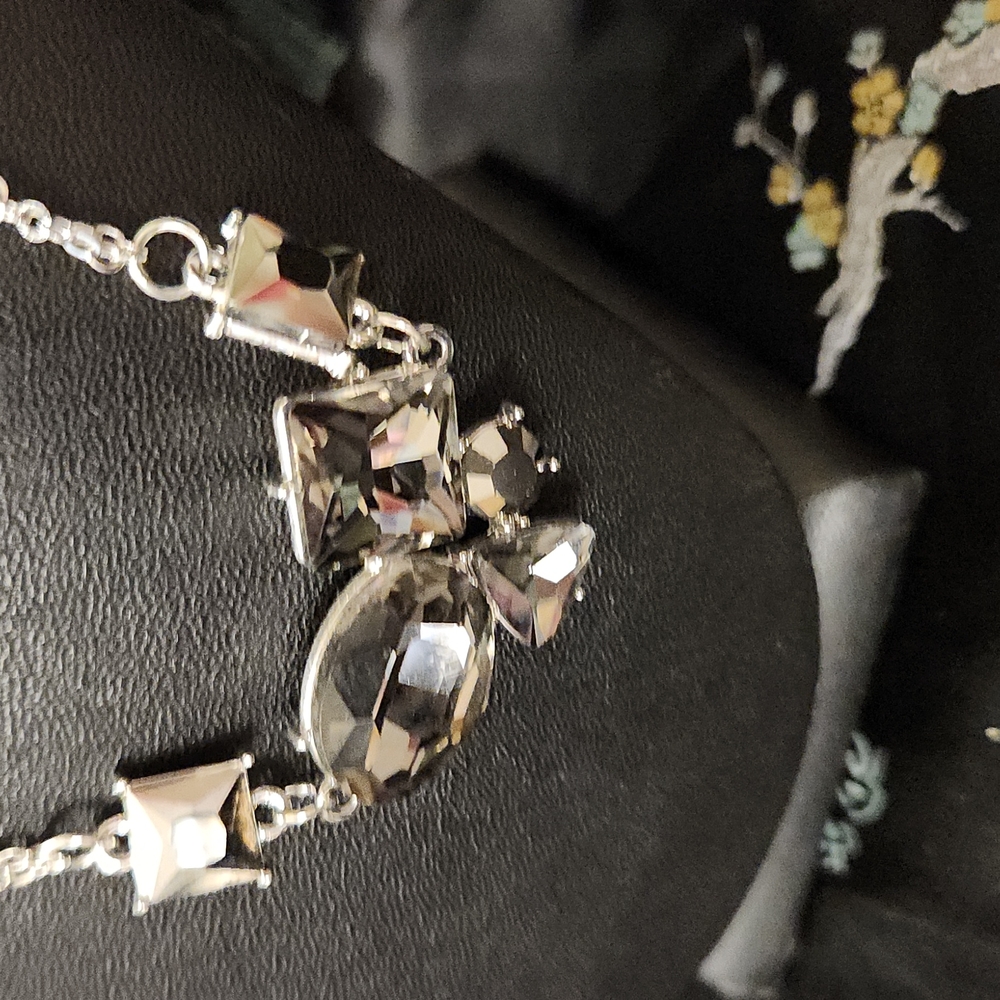 Paparazzi Silvertone & Black Ice Necklace